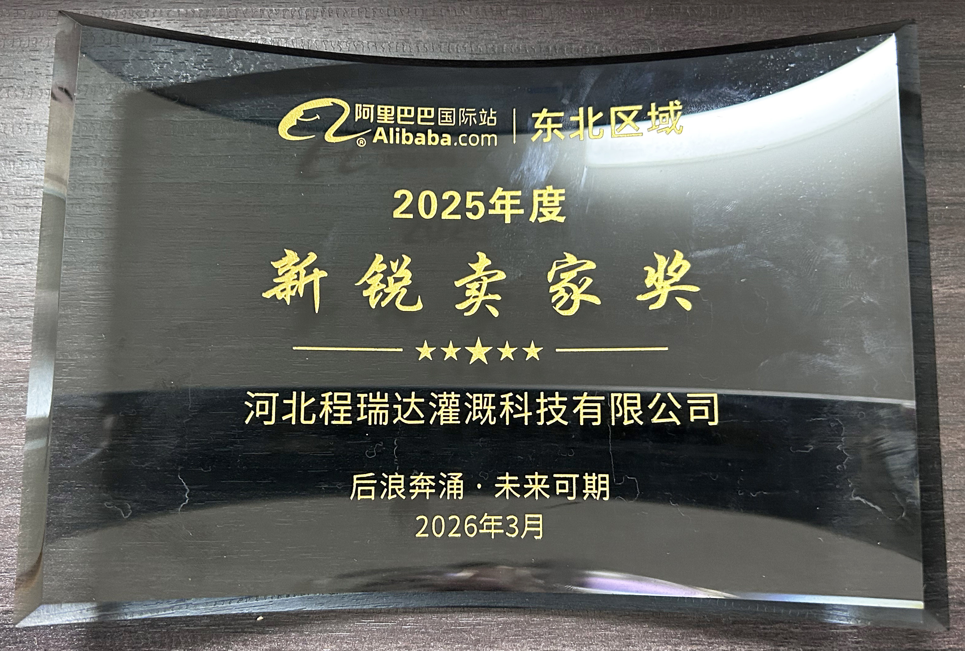 重庆程瑞达灌溉 | 荣获阿里国际站新锐卖家奖